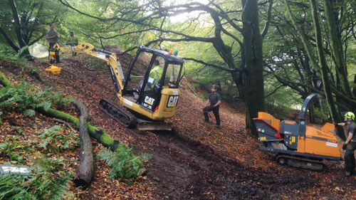 Now that a lot of the trees and scrub have been removed you can start to see Hembury Fort Hembury Fort HLS winter works 2016/17 by Hartwood Treeworks